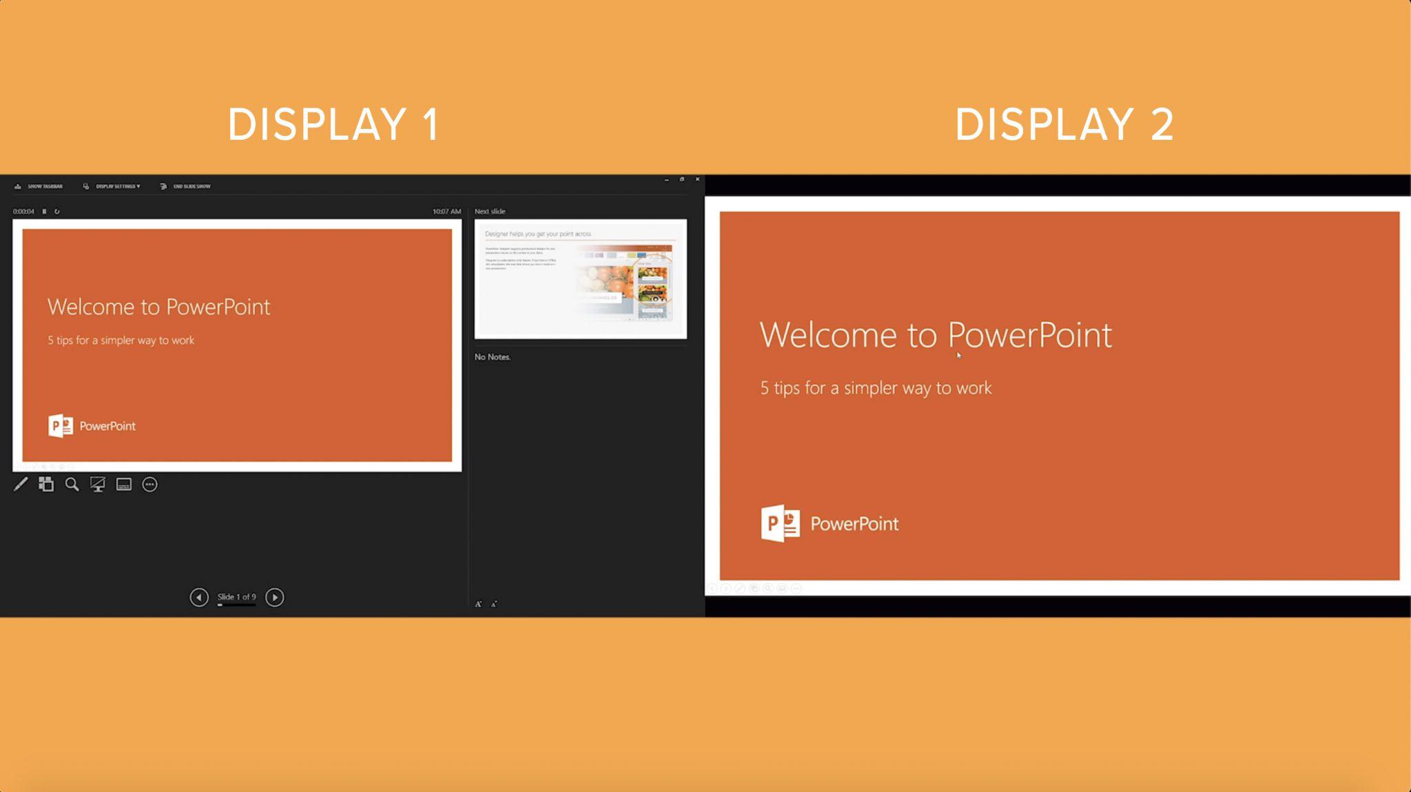 powerpoint presentation on multiple screens