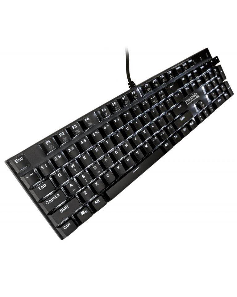 Plugable's mechanical keyboard with blue switches