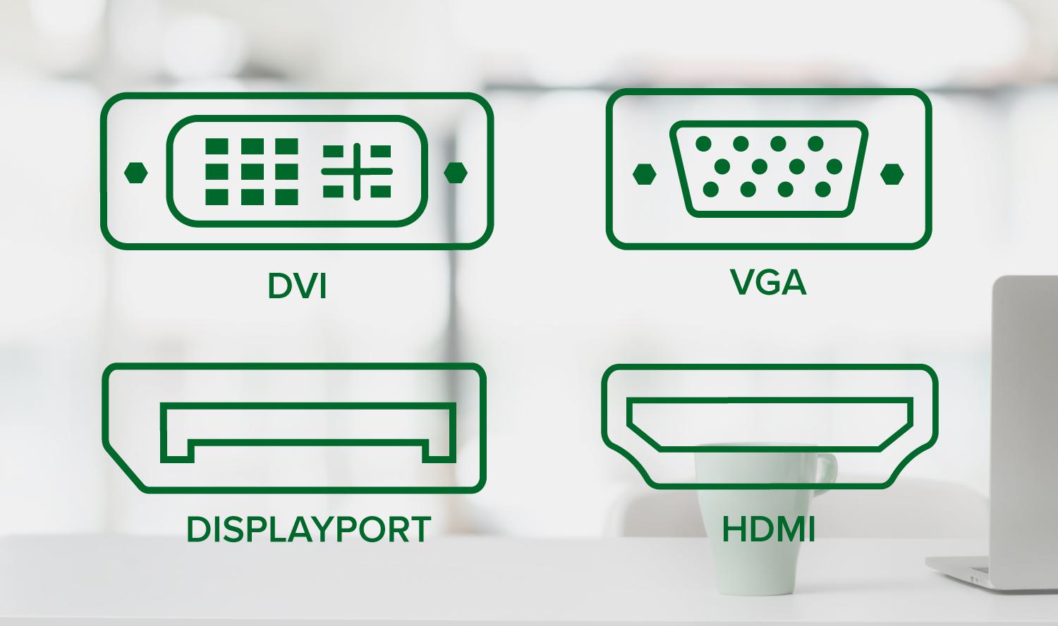 Symbols for four common video ports