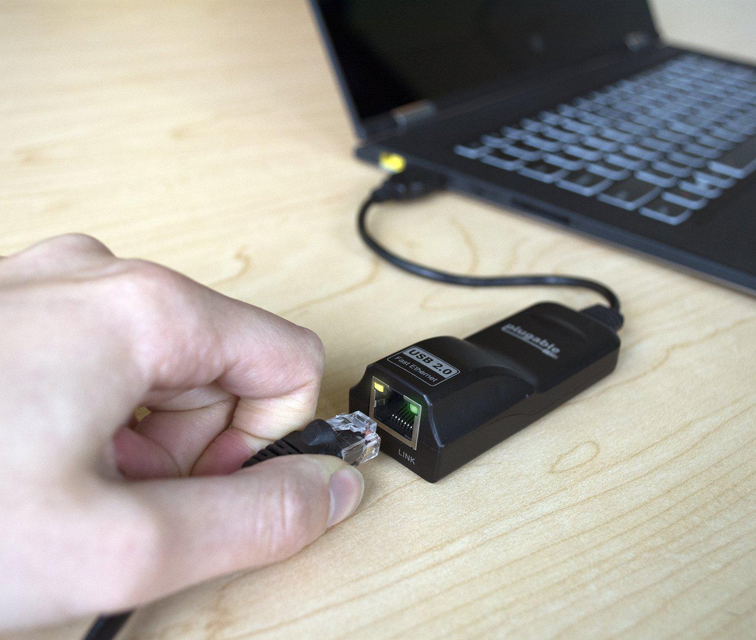 Using the Plugable USB-E100 Ethernet Adapter