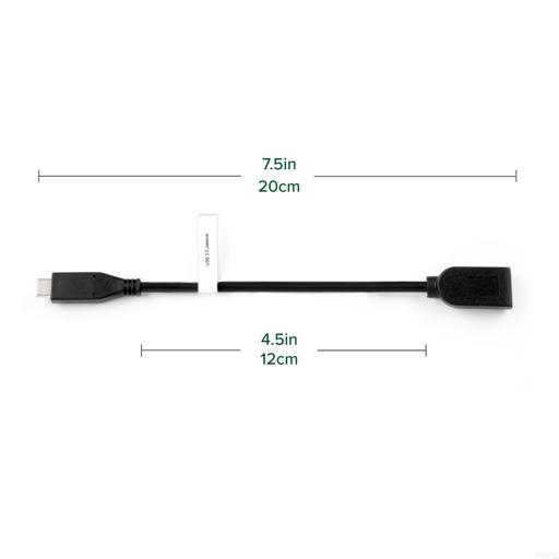 The Plugable USBC-AF3 features a 4.5-inch flexible cable and a total length of 7.5 inches