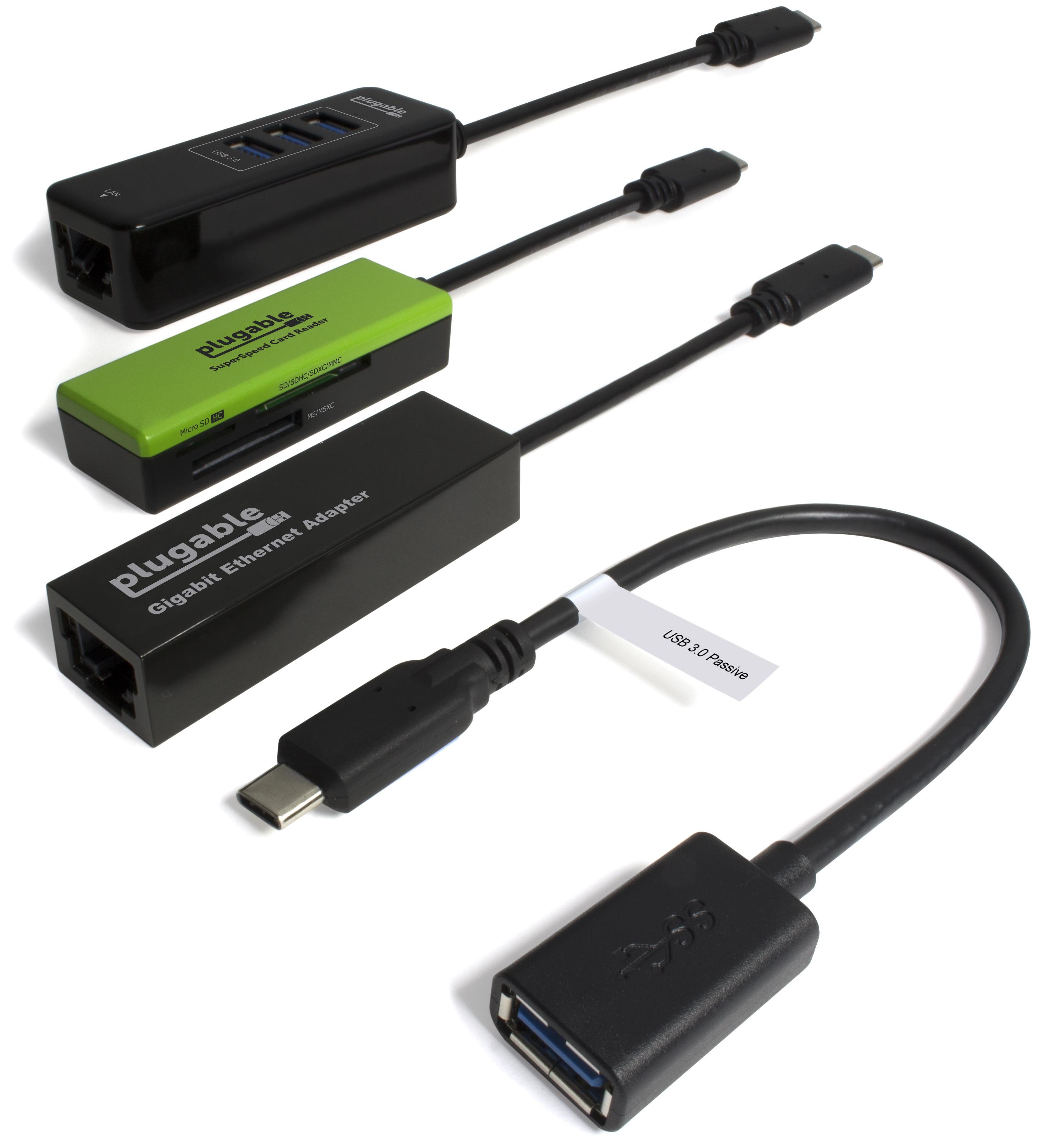Plugable's four new cable adapters for USB-C devices