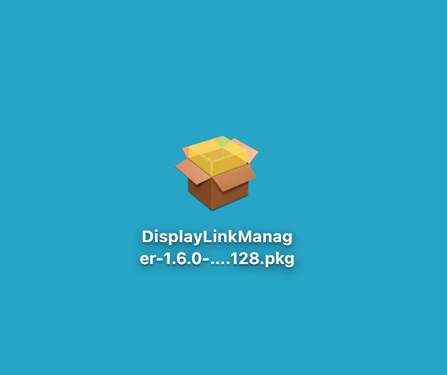 DisplayLink software package on the desktop
