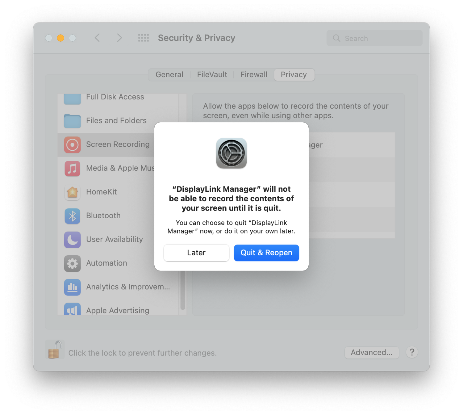 DisplayLink Manager App Installation Instructions for macOS 11 or macOS