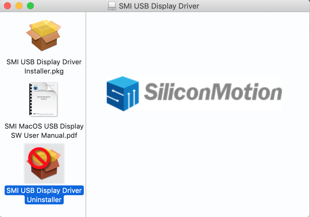 SMI Driver UnInstallation step 1