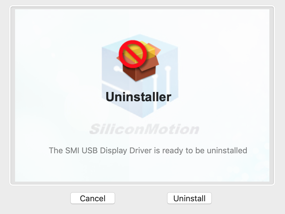 SMI Driver UnInstallation step 2