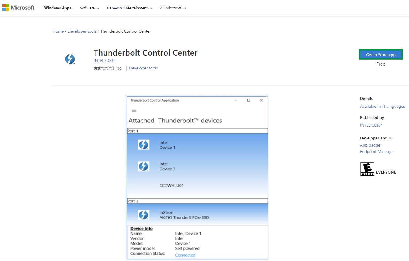 download intel thunderbolt software