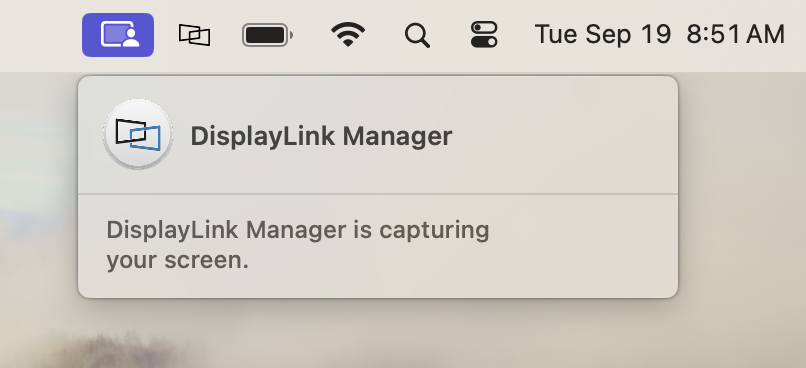macos 14 sonoma displaylink manager screen capture notification