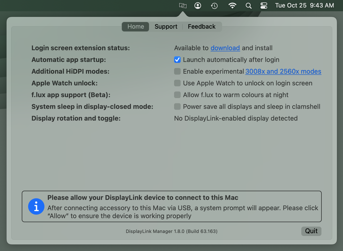 DisplayLink Manager App Installation Instructions for macOS 13 Ventura, macOS 14 Sonoma, & macOS