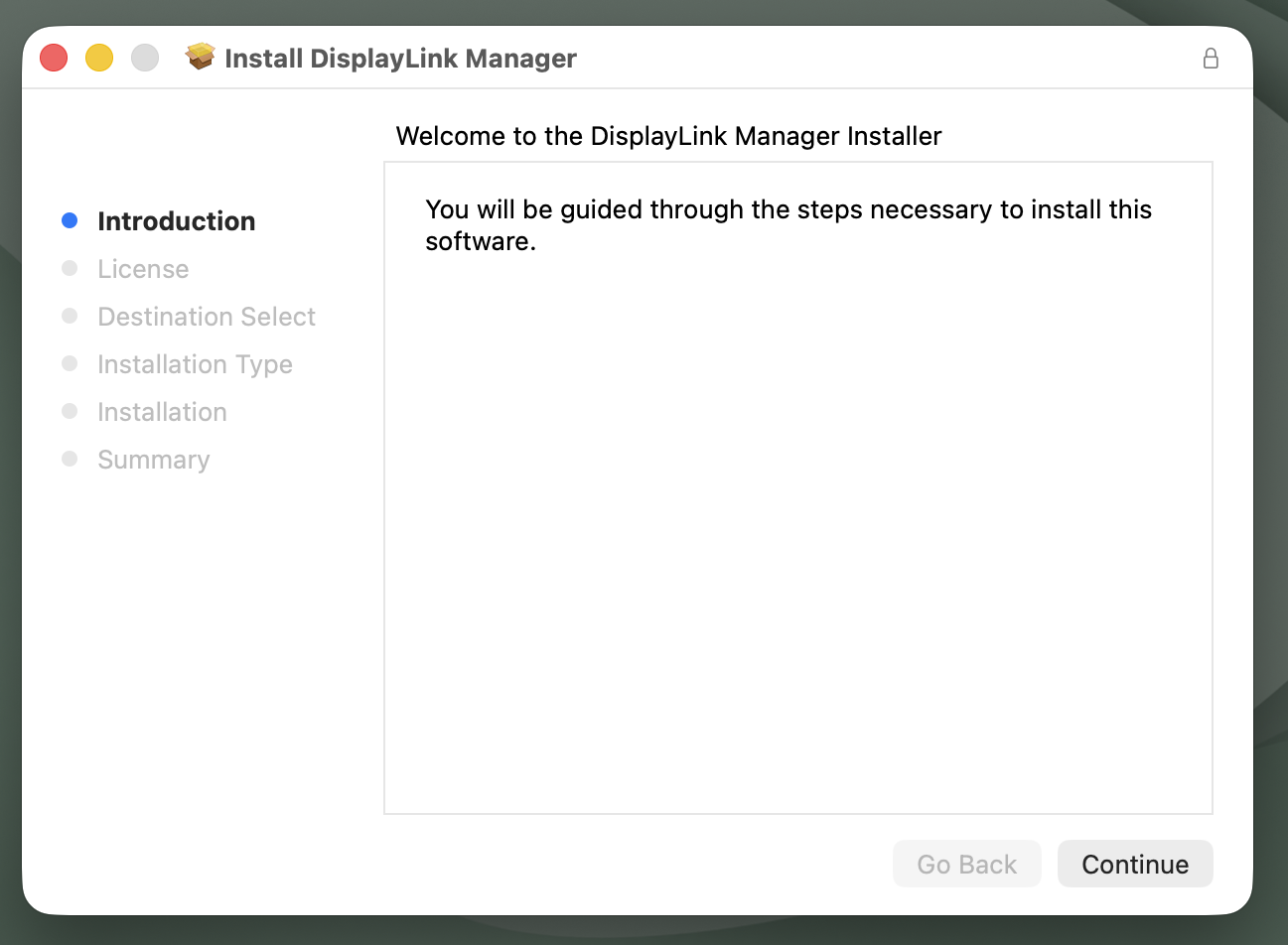 install wizard introduction