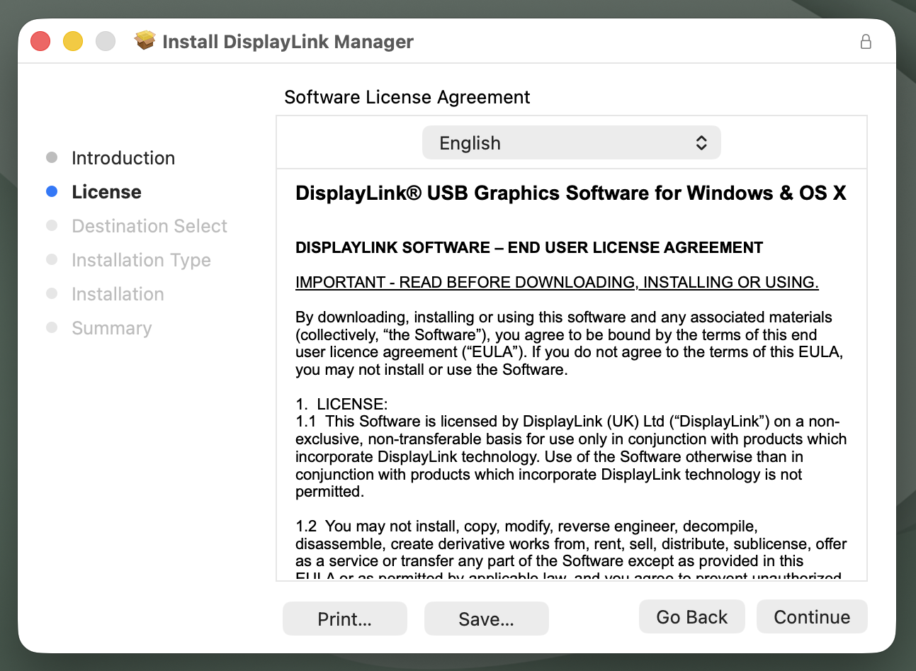 install wizard license
