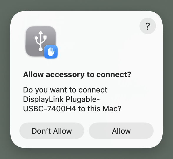 macos allow accessory to connect prompt