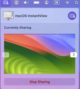 macOS InstantView Screen Sharing