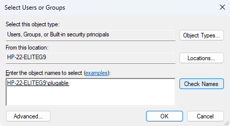 windows file sharing - select users or groups