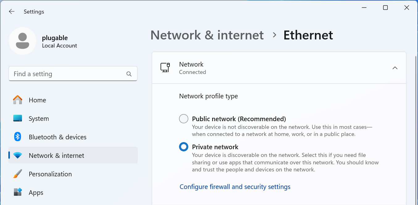 windows 11 settings network and internet ethernet