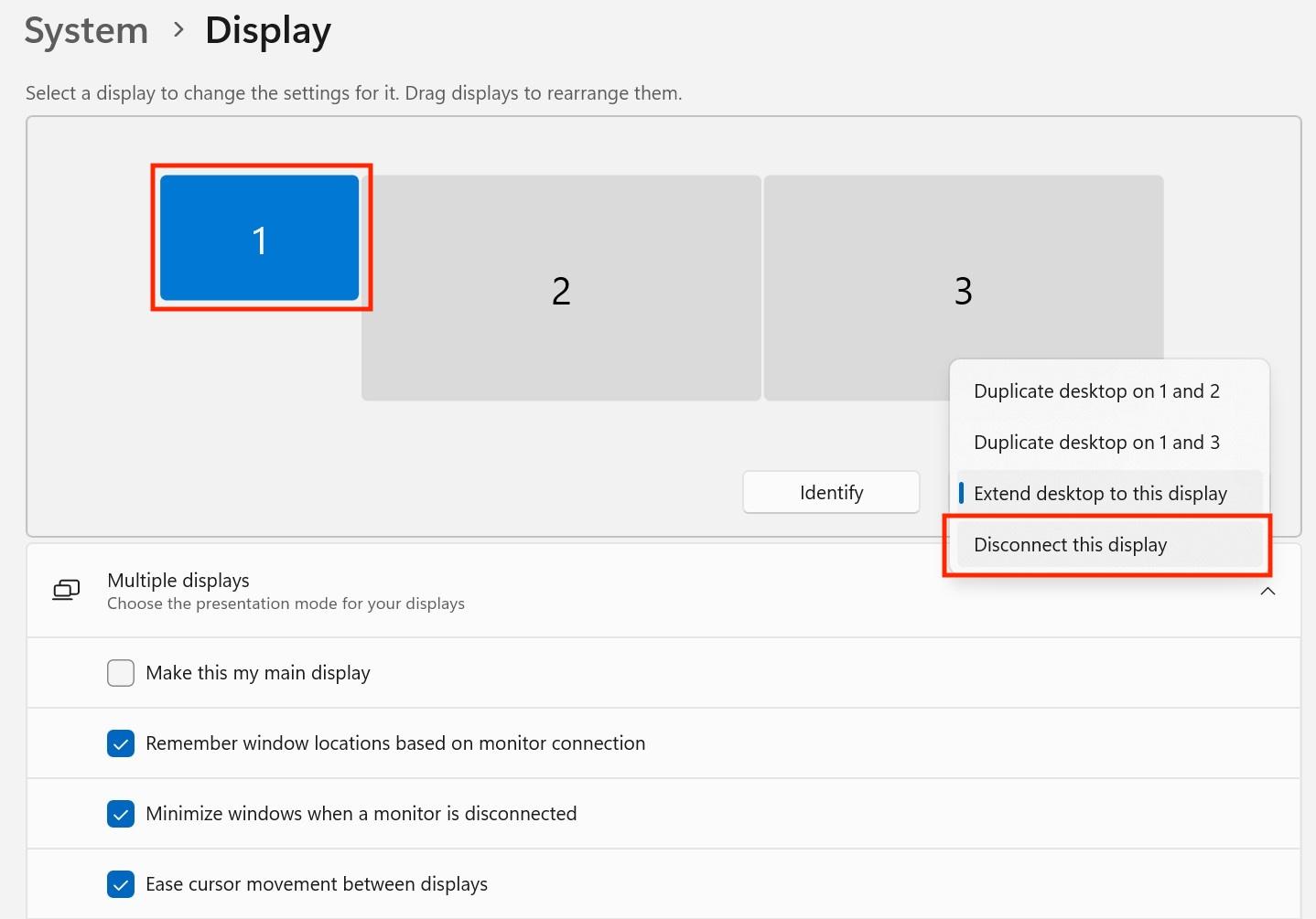 Disconnect Display 1