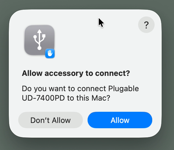 macos allow accessory to connect prompt
