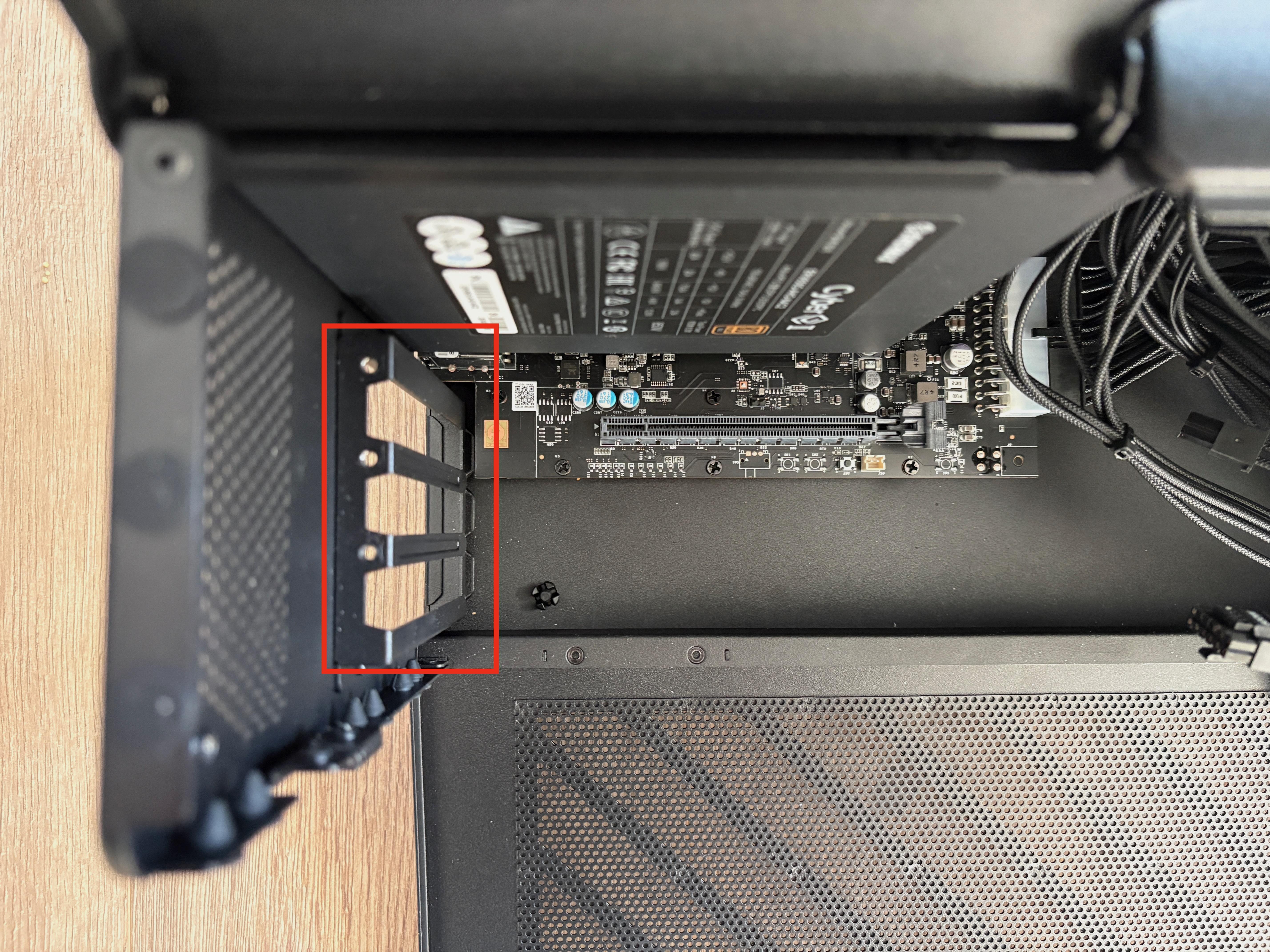 tbt5-ai pcie slot covers removed annotated