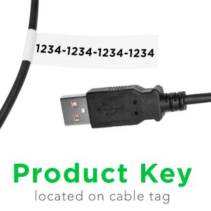 Plugable USB 3.0 Passive Type-A to Type-C Cable (150 mm/6 in cable length)