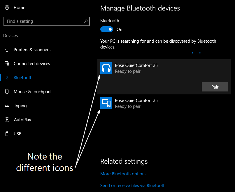 Windows multiple bluetooth discount headphones