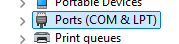 Device Manager Ports COM and LPT section