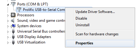 usb com port change