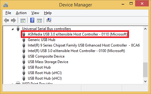 usb xhci compliant host controller driver windows 8.1