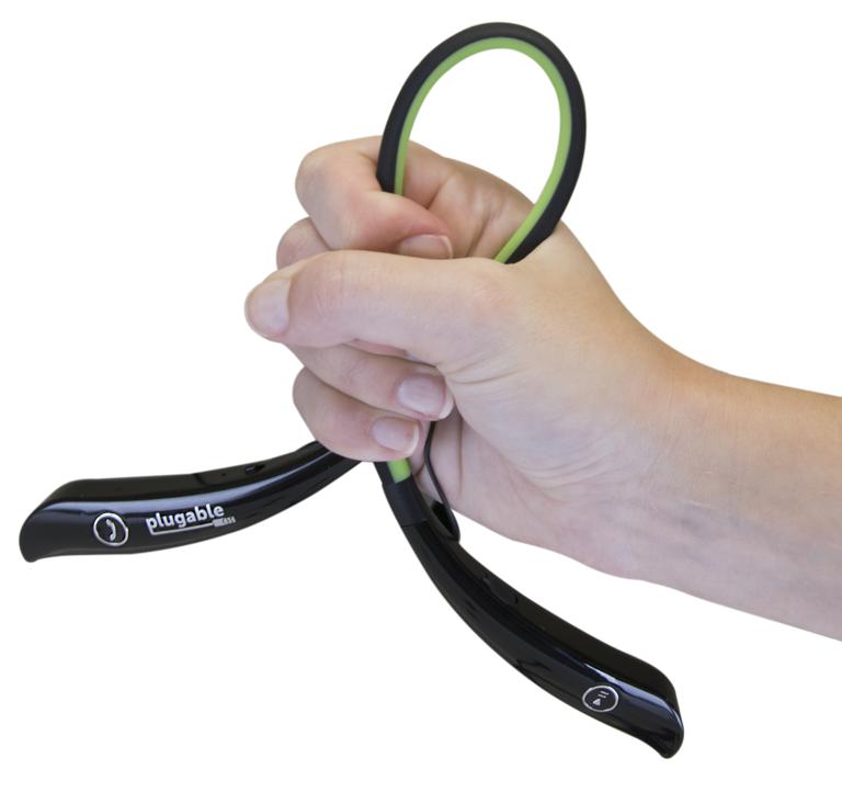 Bluetooth Wireless Flexible Neckband Headset flexible demonstration