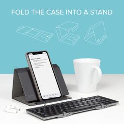 Thumbnail of Straight On Image of the Plugable Compact Bluetooth Folding Keyboard