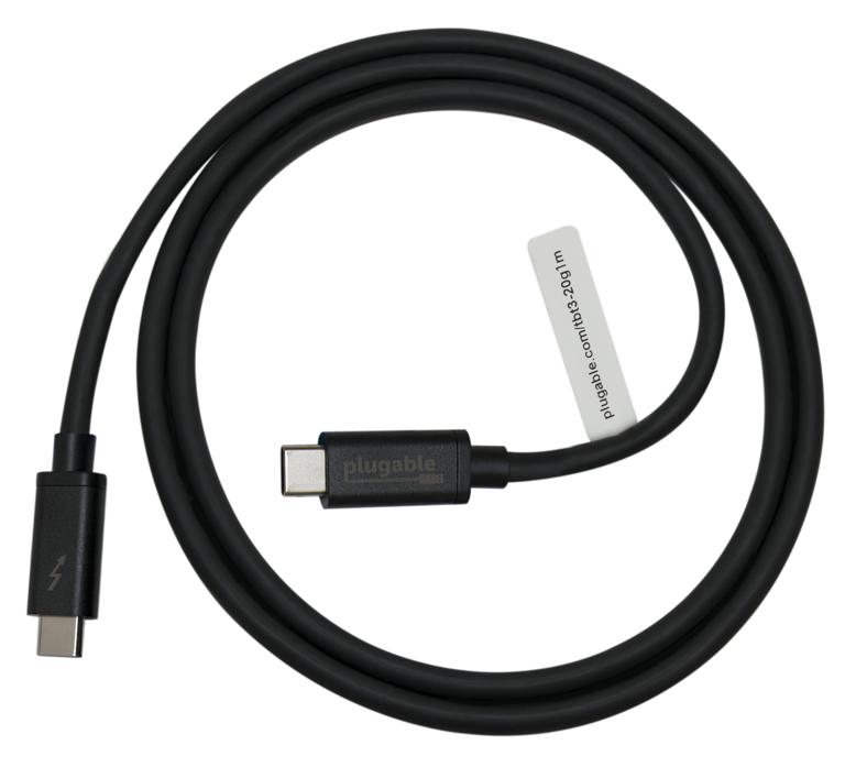 Cable Dimensions for Thunderbolt3 20Gigabit per second 1 meter cable
