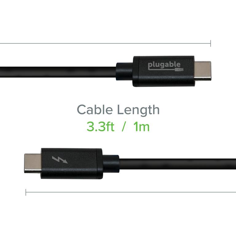 Image of Thunderbolt3 20Gigabit per second 1 meter cable used on a computer