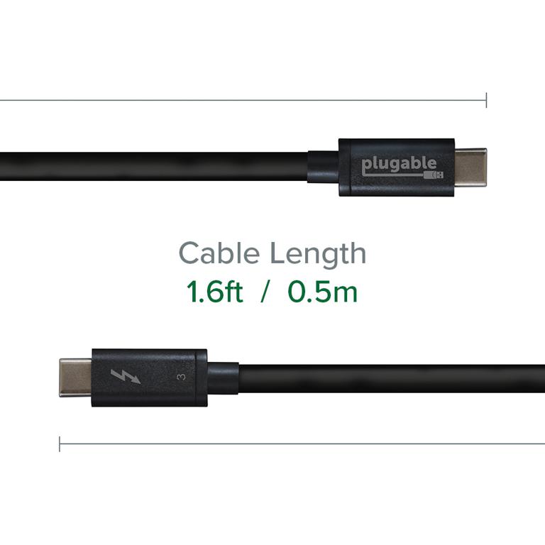 1.6ft/0.5m cable length