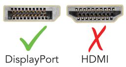 Thumbnail of Displayport Yes, HDMI No