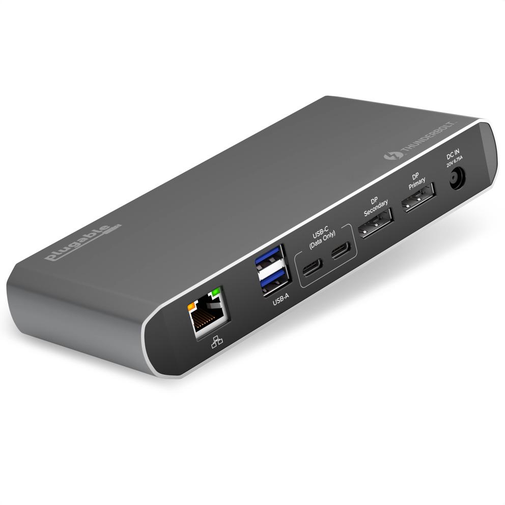 Plugable Thunderbolt™ 3 and USB-C Dual Display Docking Station with 60