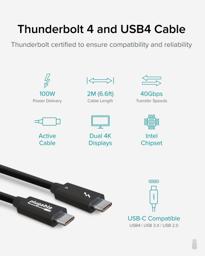Thumbnail of Main image of the Plugable TBT4-40g2m cable