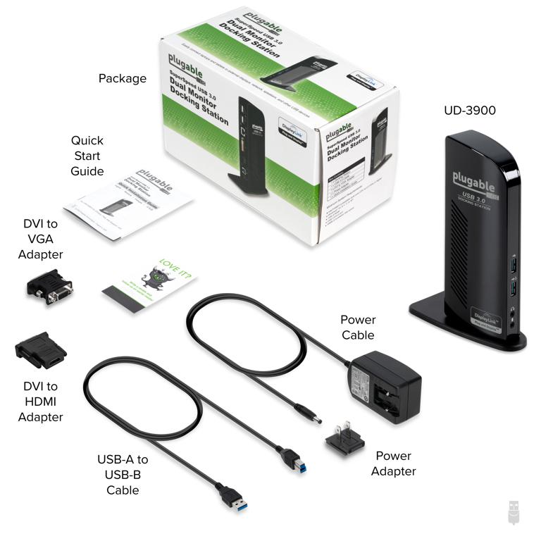 Plugable UD3900 Dual Display Universal Docking Station Plugable