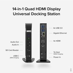 Thumbnail of Image showing the front and back of the UD-3900C4 docking station.