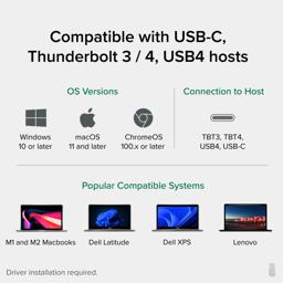 Thumbnail of Compatible with USB-C, Thunderbolt 3 / 4, USB4 posts.