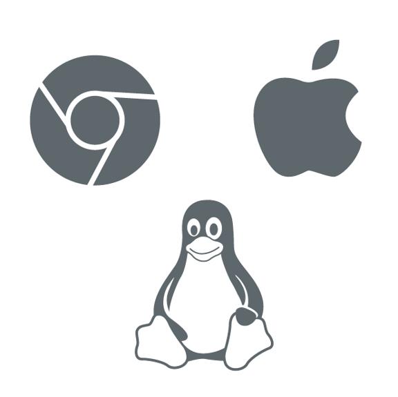 Unsuported: ChromeOS, Apple, Linux