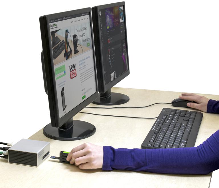 Plugable UD5900 USB 3.0 4K Aluminum Mini Docking Station with Dual Vi