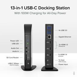 Thumbnail of UD-ULTCDL dock connected to three monitors