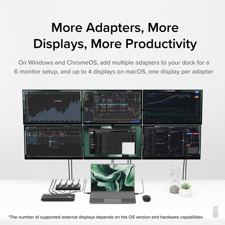 Plugable USB 3.0 4K DisplayPort Adapter for Multiple Monitors