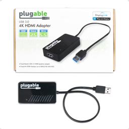 Thumbnail of Image of the Plugable HDMI Adapter next to its packaging