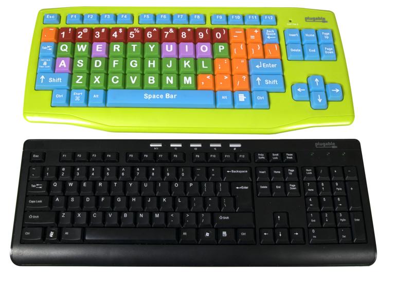 Kids and regular keyboard comparison