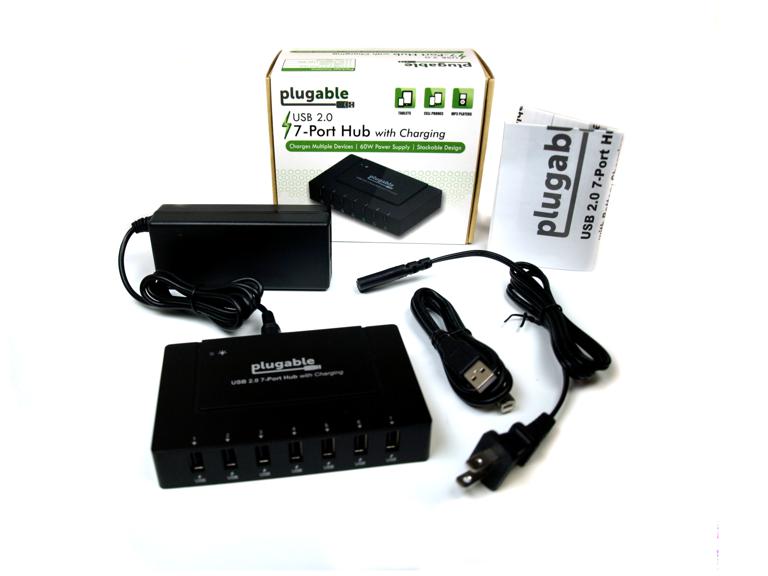 Package Contents of the USB 2.0 7-Port Hub with 60W Power Adapter