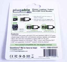 Thumbnail of Back packaging for the USB 2.0 microSD card reader for phone laptop and tablet
