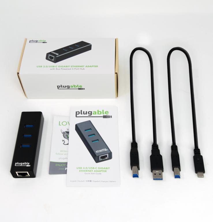 Packaging details of the Plugable USB 3.0 Gigabit Ethernet Adapter