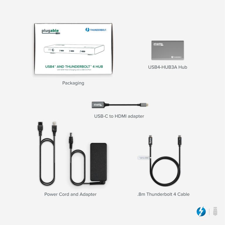 Plugable USB4-HUB3A connect devices daisy chain