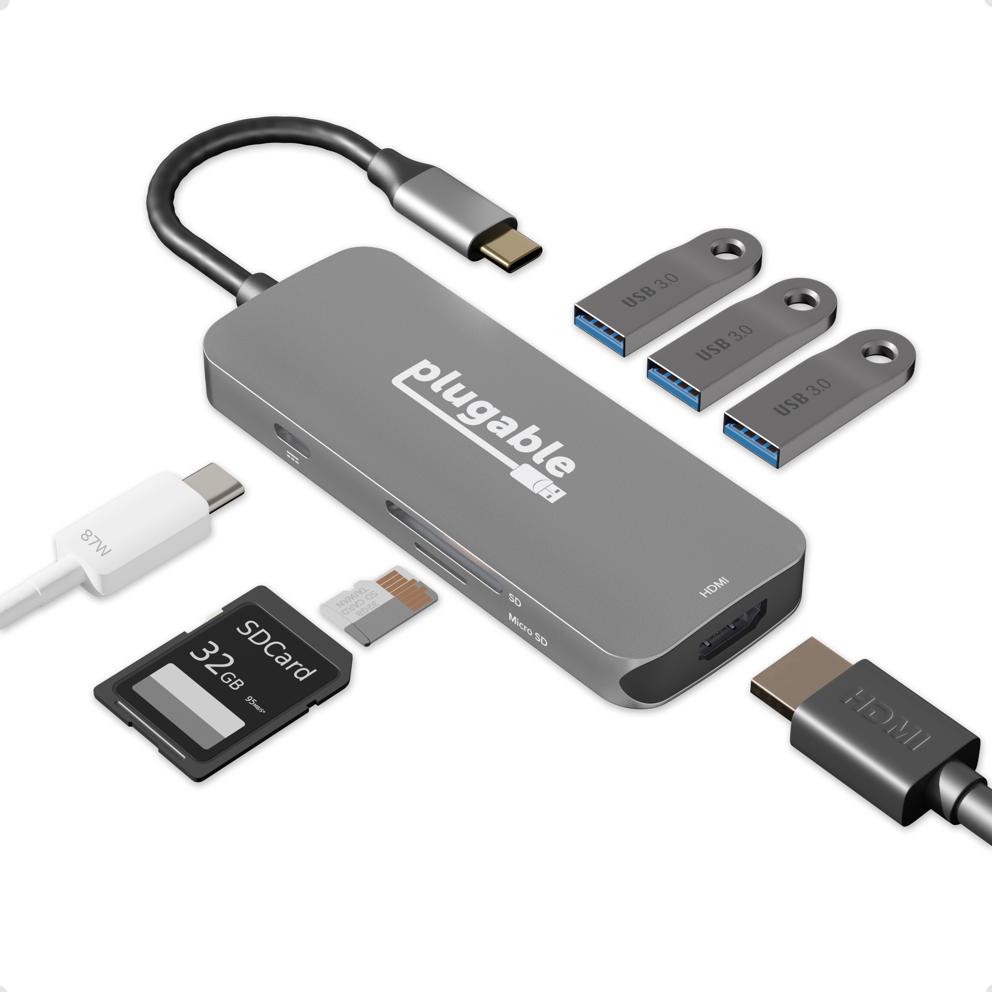Plugable USB-C 7-in-1 ハブ