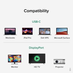 Thumbnail of Image of the  USB-C and DisplayPort connectors on either end of the cable